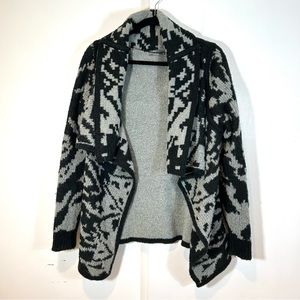 PrAna Alberta Aztec Open Front Wool Blend Cardigan